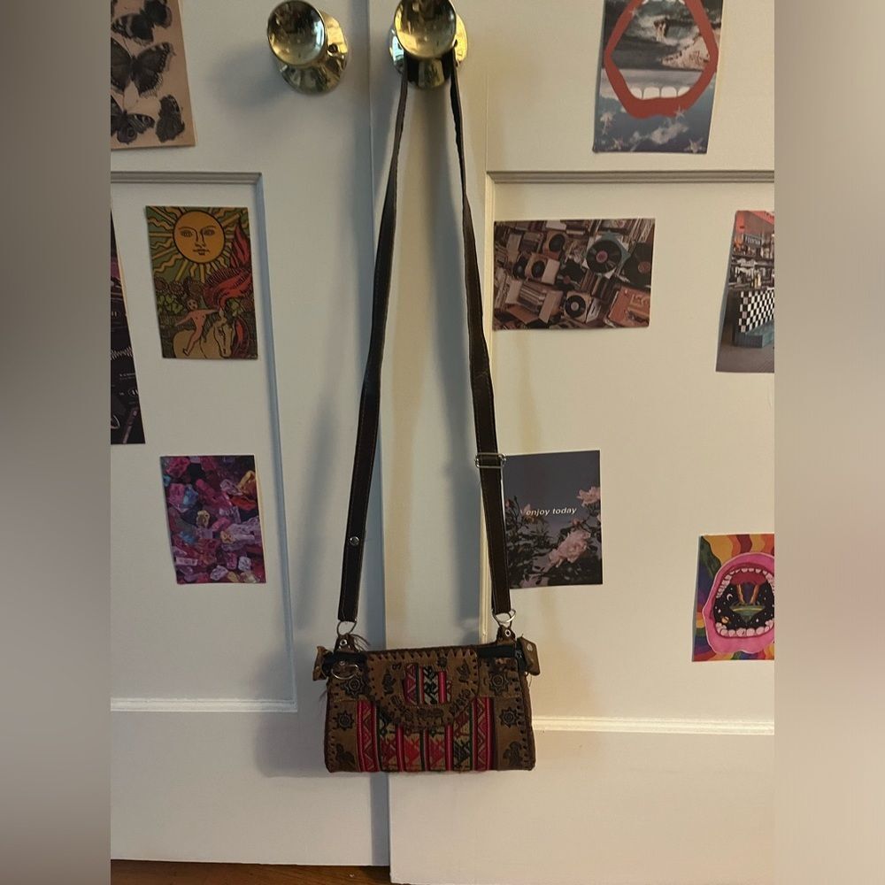 Leather Crossbody Chilean Boho Hand Crafted Purse